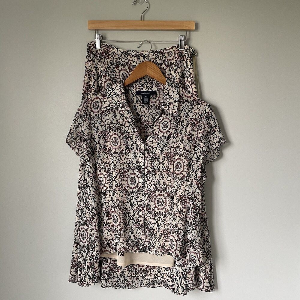 Jones Wear Vintage 3 Piece Midi Skirt Blouse Set Floral Cottagecore Size 6